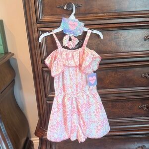 Freestyle Pink Floral Kids One Piece